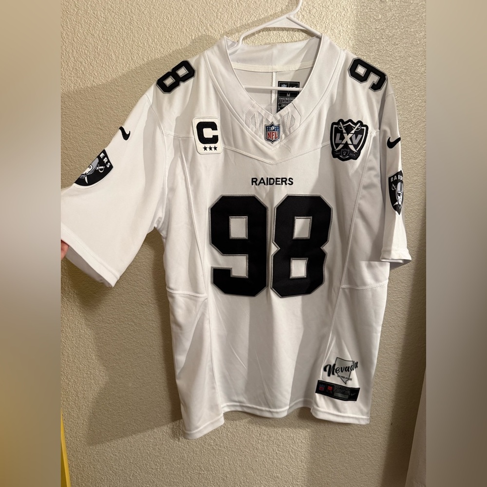 Nike White and Black Jersey